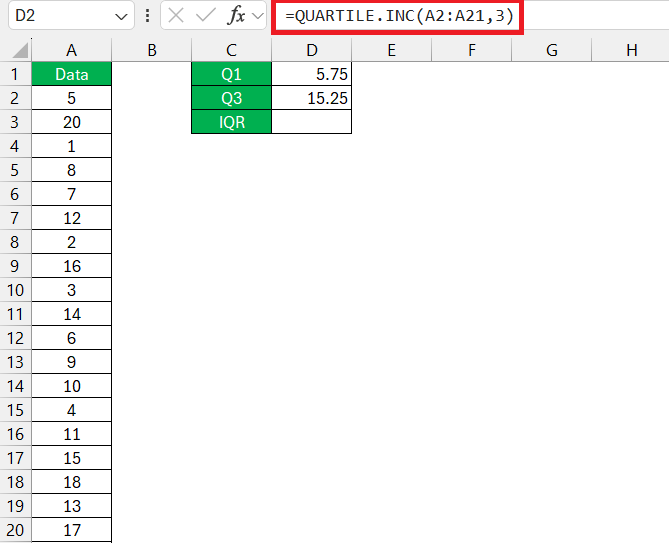 Interquartile Range