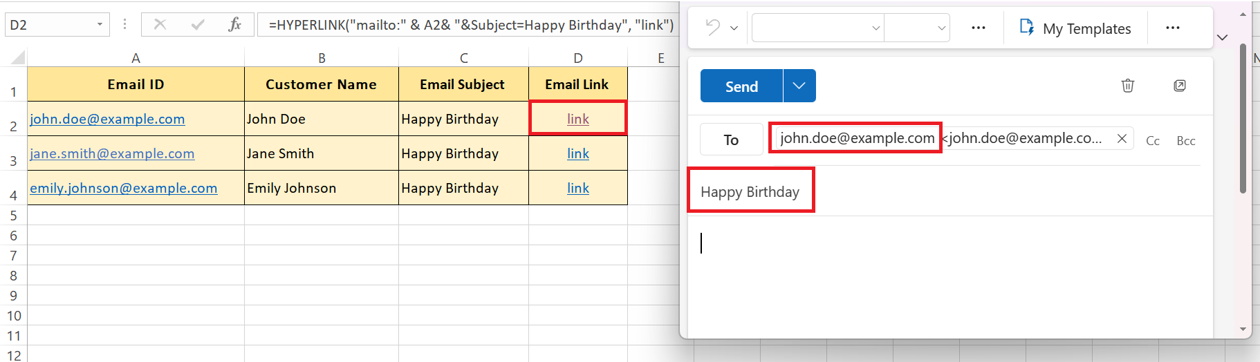 Hyperlink in Excel