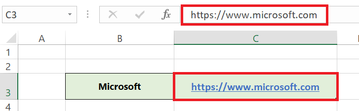 Hyperlink in Excel