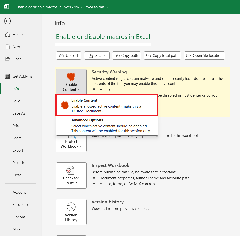 Enable Macros In Excel Activate Macros In Excel CIAHJD