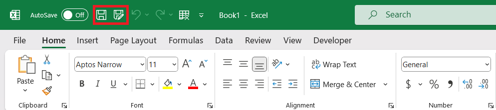 save as in excel