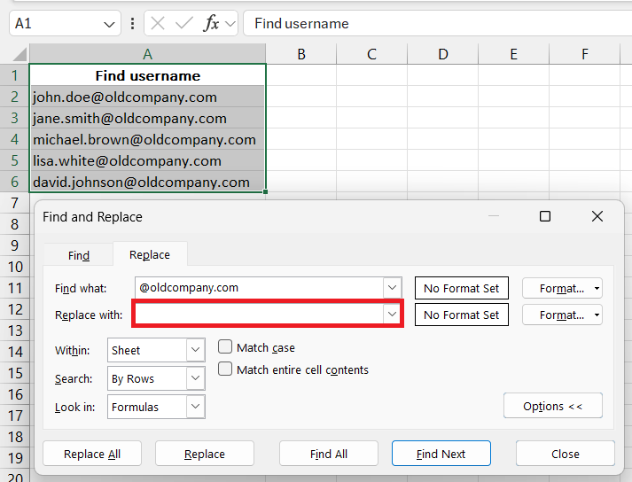 remove text in excel