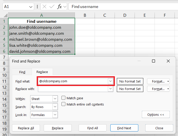 remove text in excel