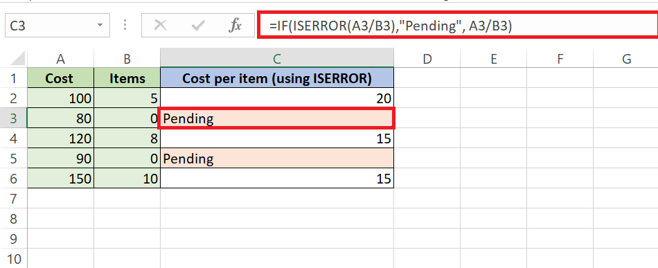 IFNA in Excel