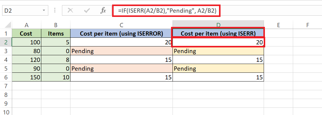 IFNA in Excel