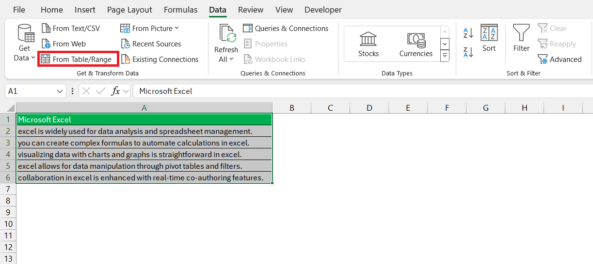 excel capitalize first letter