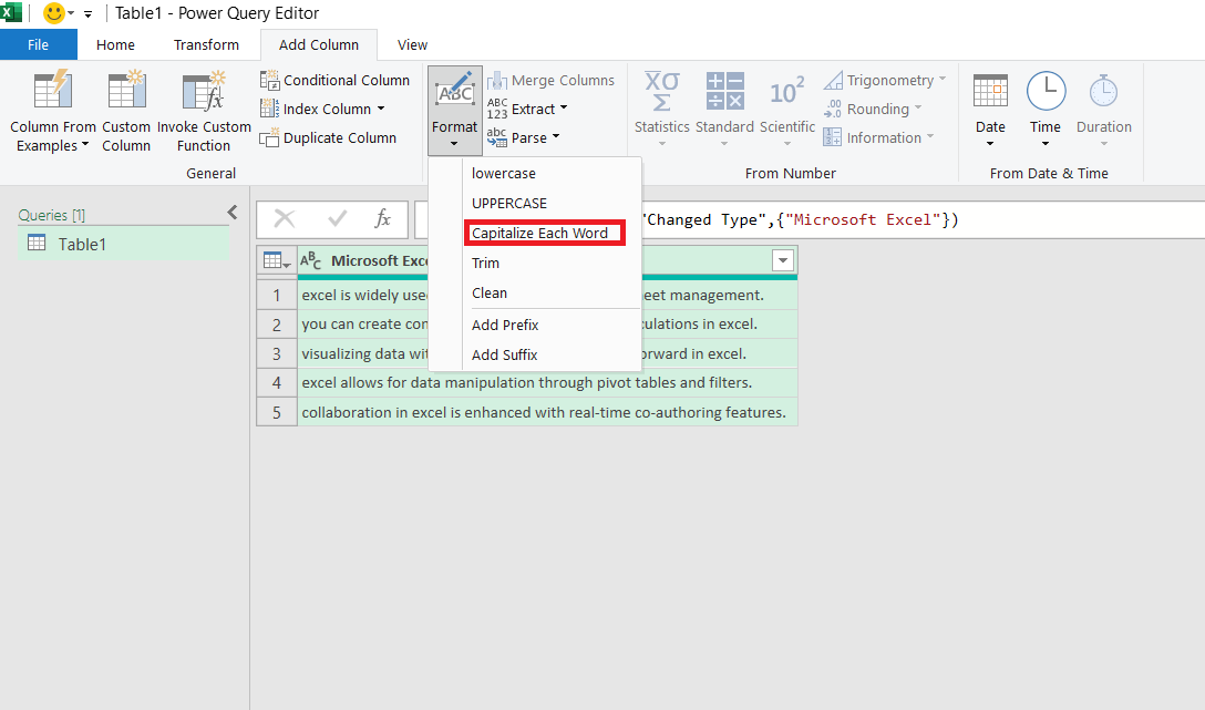 excel capitalize first letter