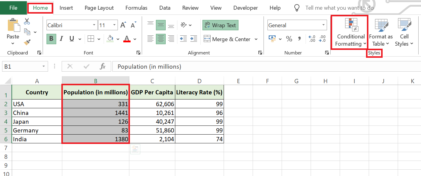 Excel Icon Sets