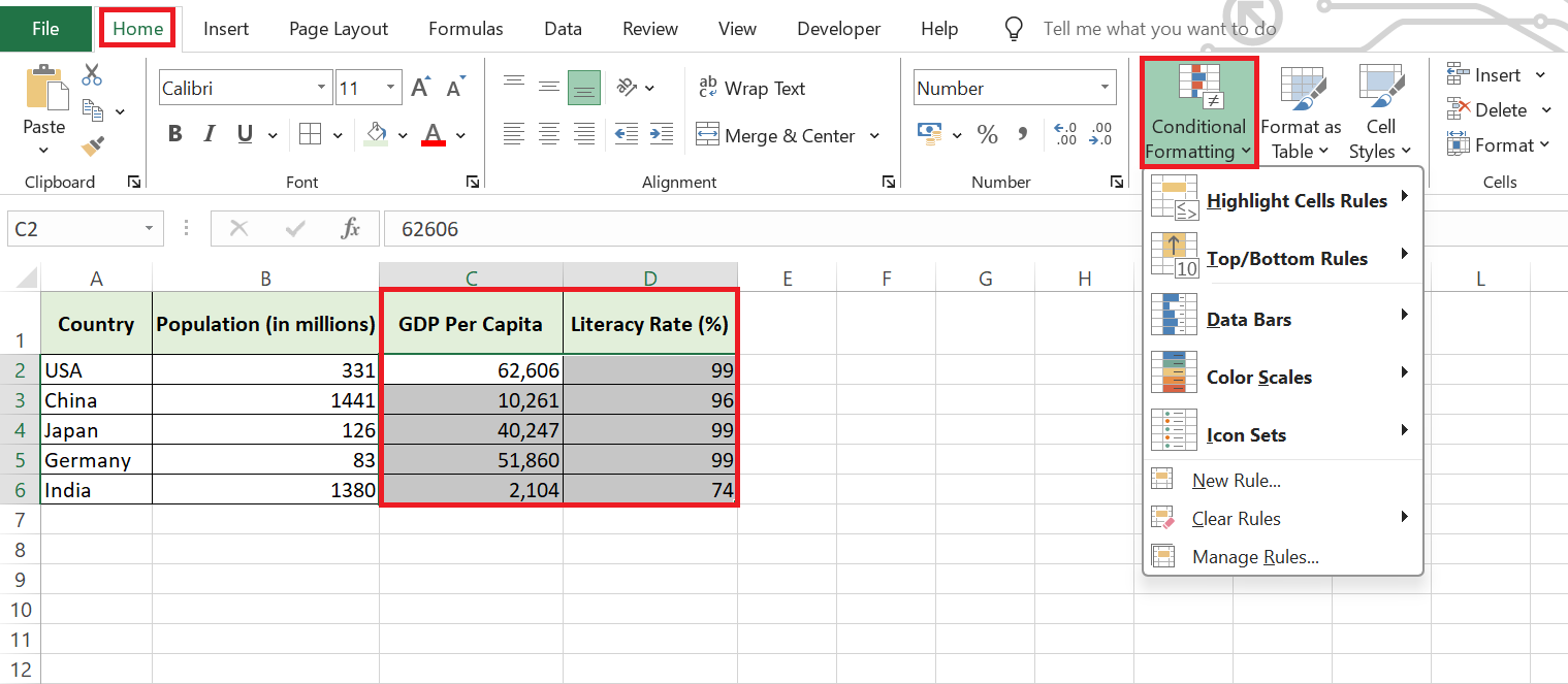 Excel Icon Sets