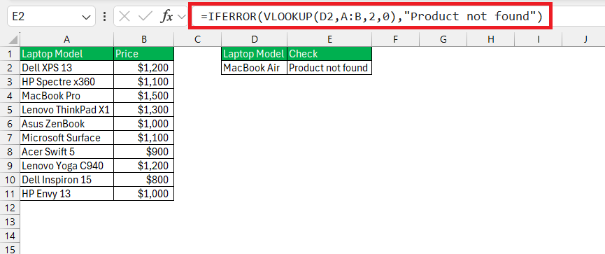 VLOOKUP and IF in Excel