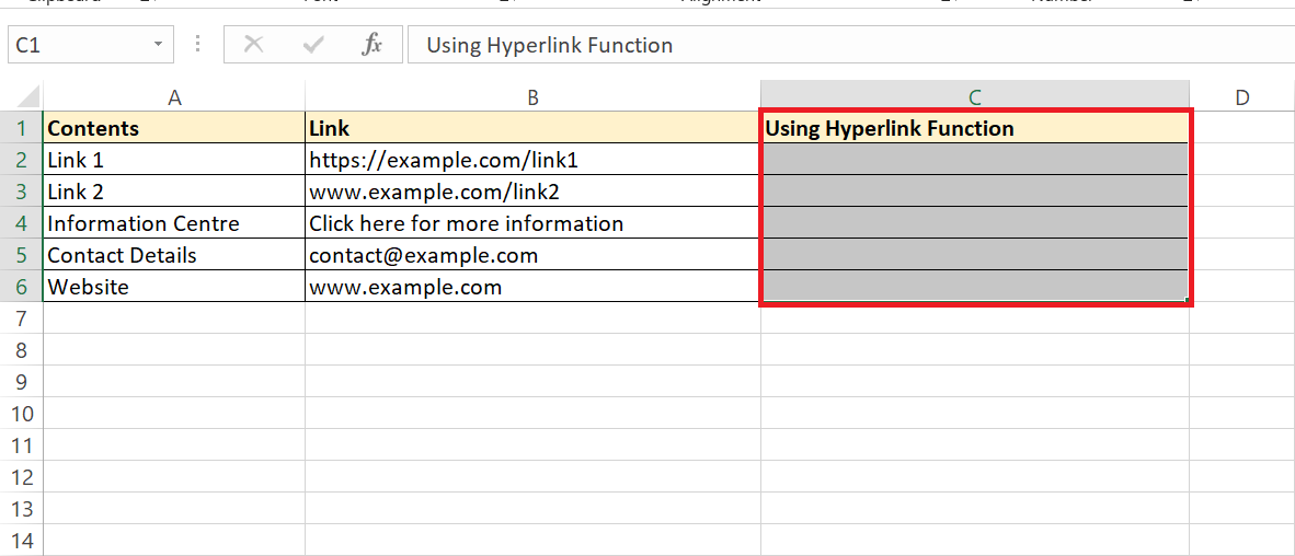 copy hyperlink
