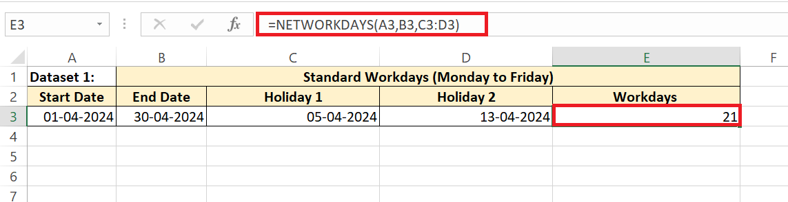 How to calculate days between dates in Excel