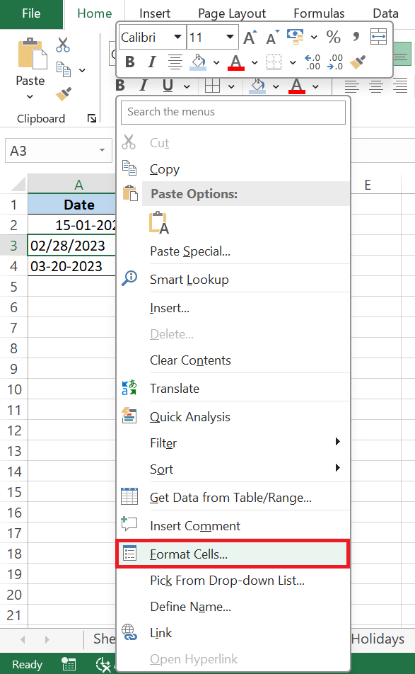 How to calculate days between dates in Excel