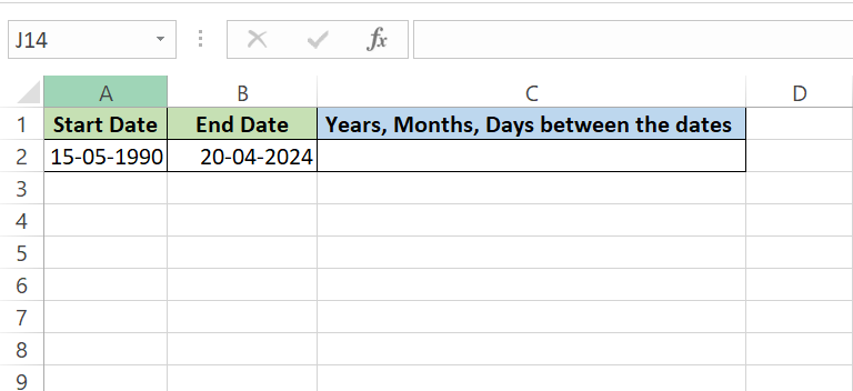 How to calculate days between dates in Excel