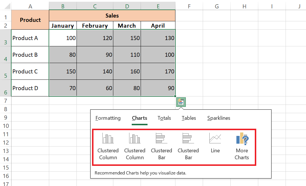 quick analysis tool excel