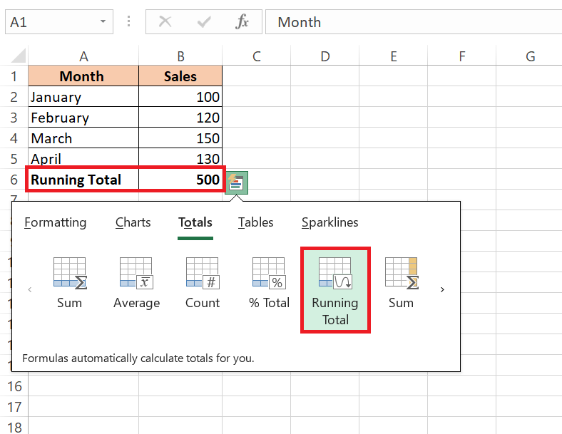 quick analysis tool excel