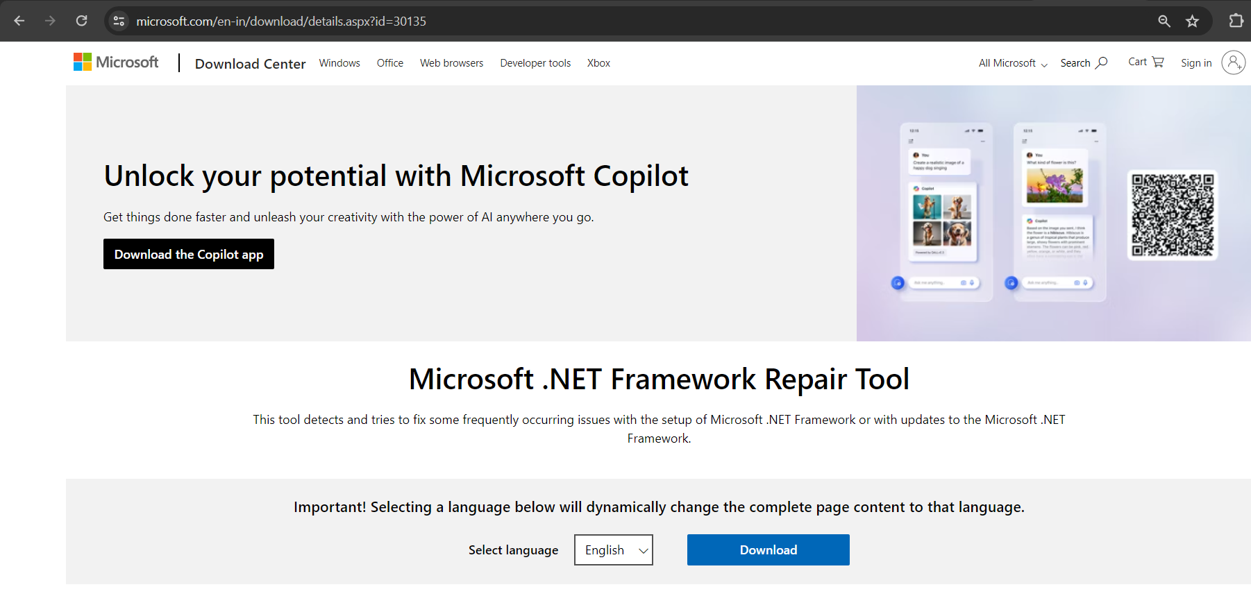 .NET Framework Repair Tool