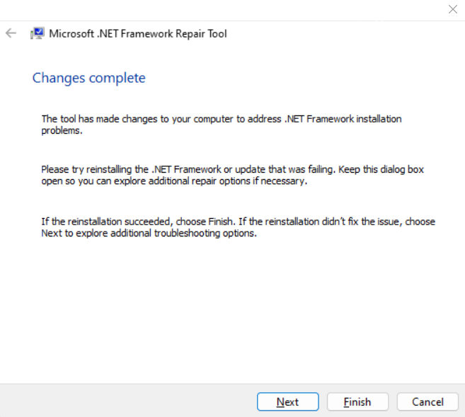 .NET Framework Repair Tool