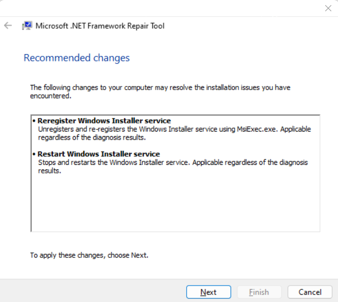 .NET Framework Repair Tool