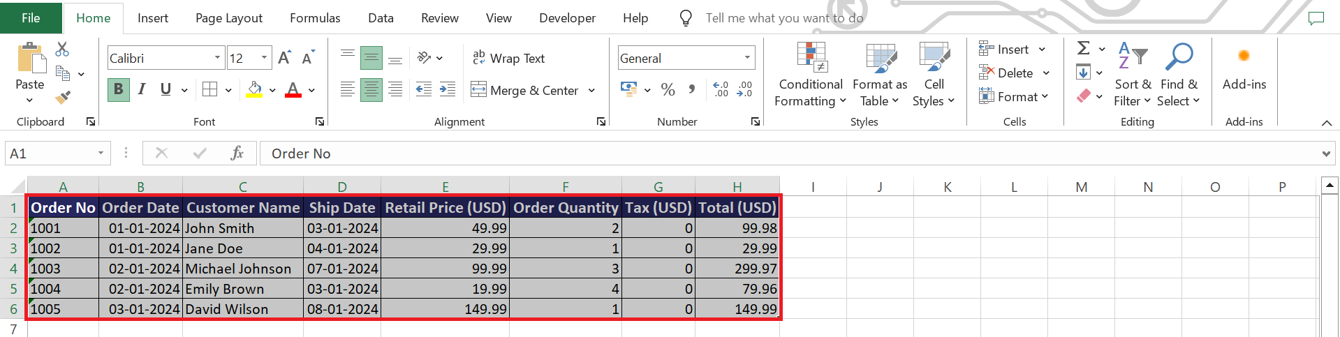 change row color