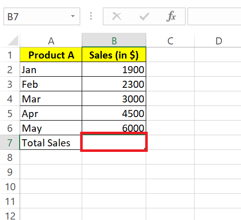 autosum in excel