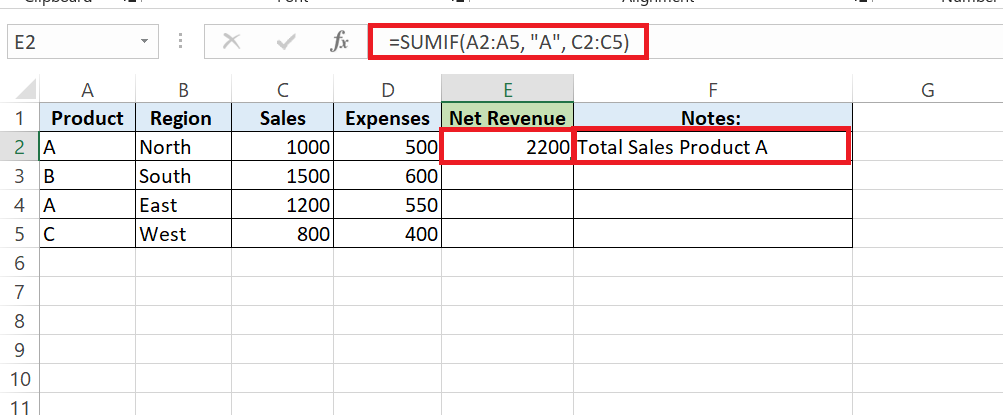 autosum in excel