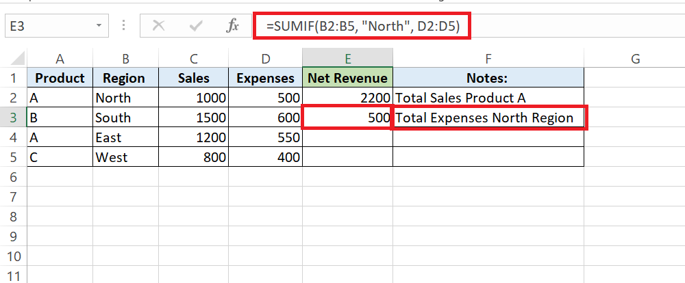 autosum in excel