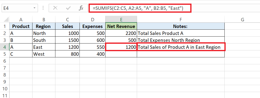 autosum in excel