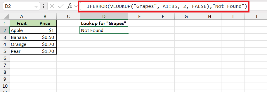 Fix VLOOKUP Errors