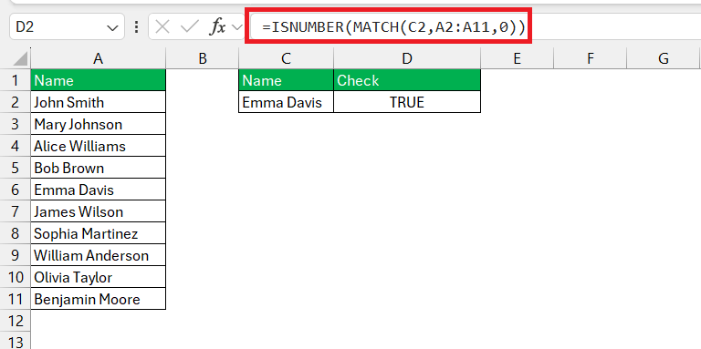 IF and MATCH