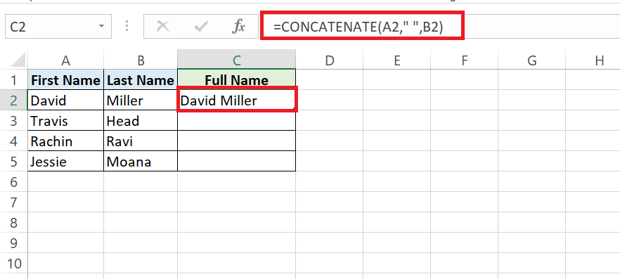 Concatenate Cells