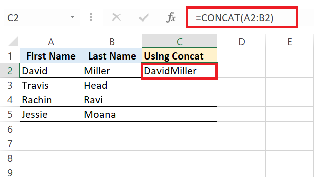 Concatenate Cells