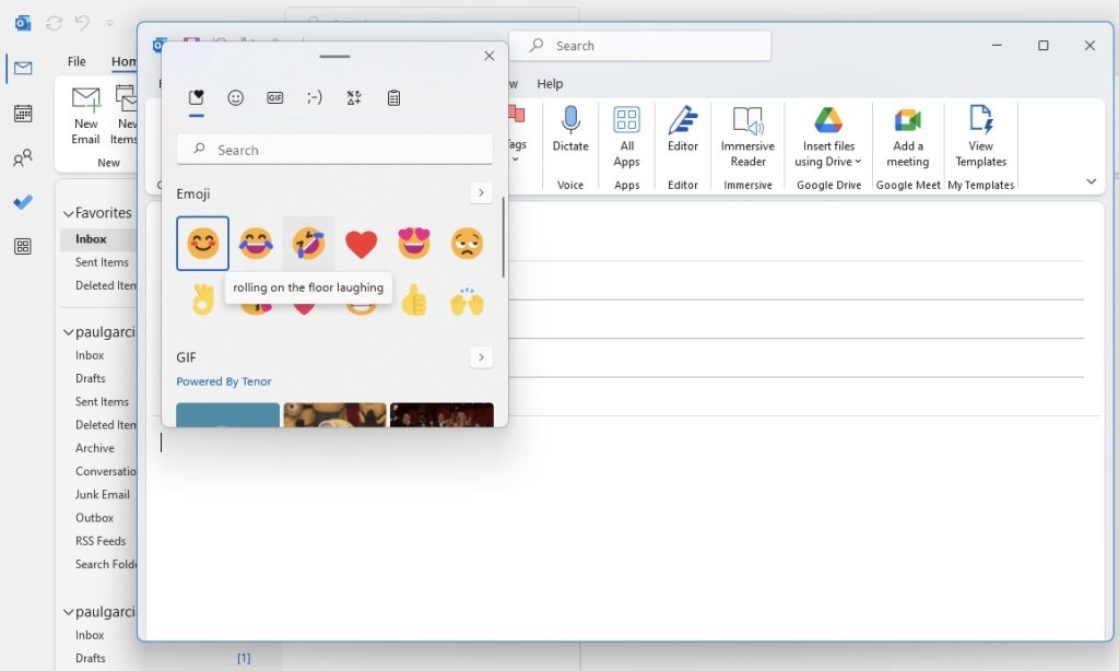 Add emojis to outlook