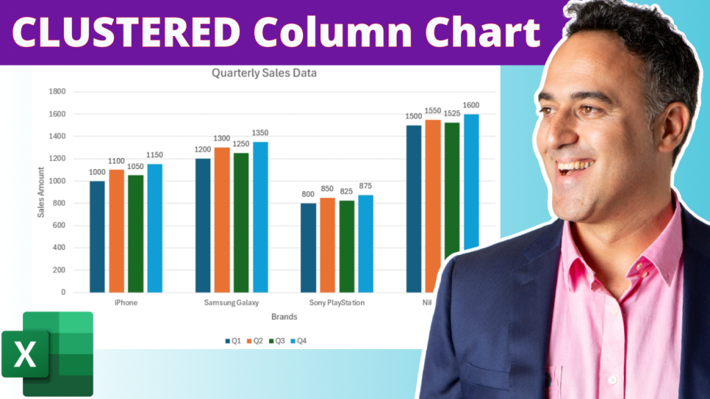 Clustered column charts in excel