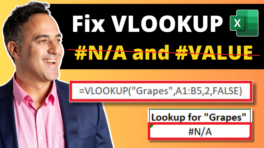 Fix VLOOKUP Errors in Excel
