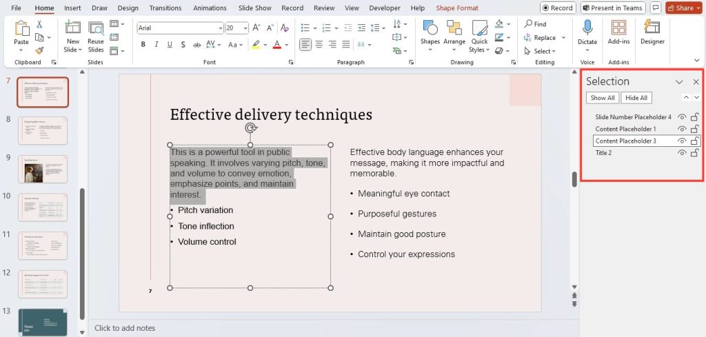 Print PowerPoint Outlines
