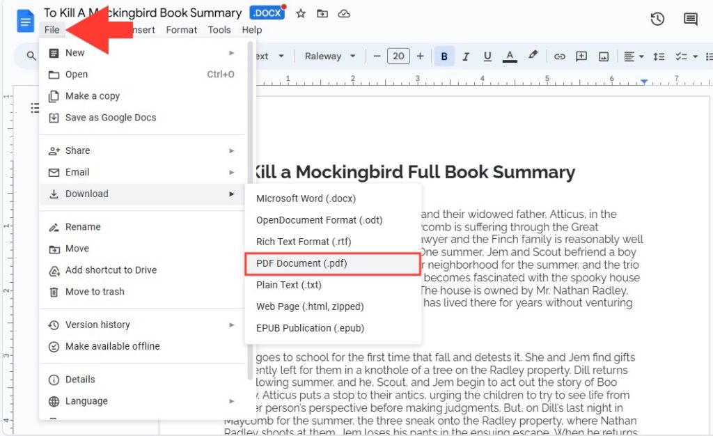 Word files to pdf