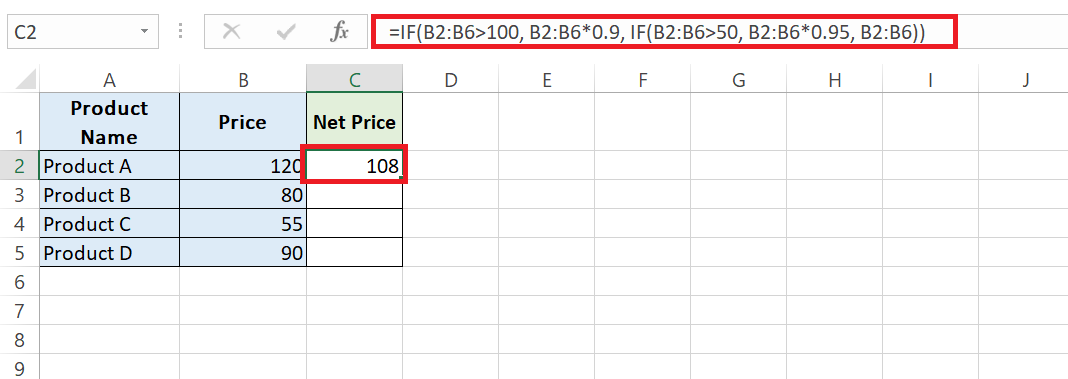 IF Function with Multiple Conditions