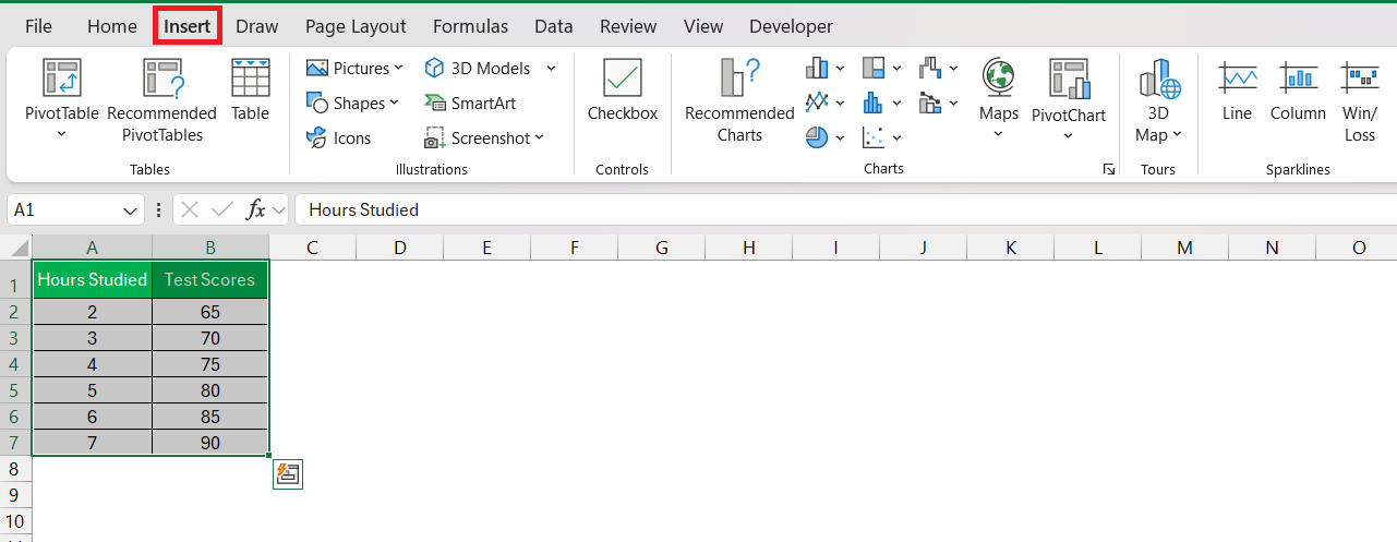 Find Slope of Tangent Line in Excel