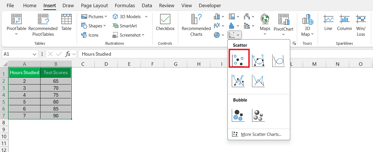 Find Slope of Tangent Line in Excel