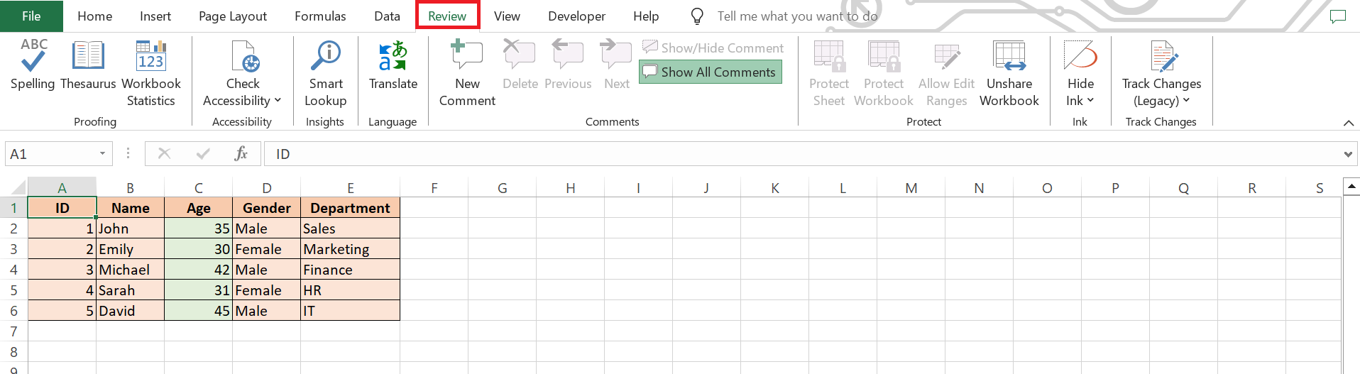 Track Changes in Excel