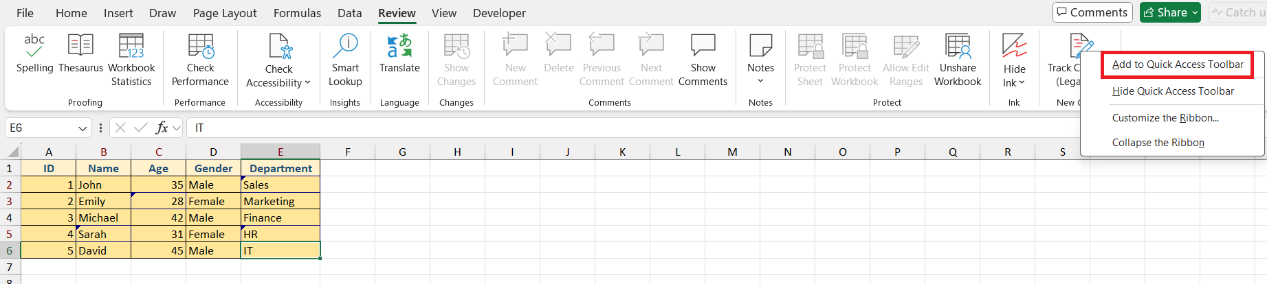 Track Changes in Excel