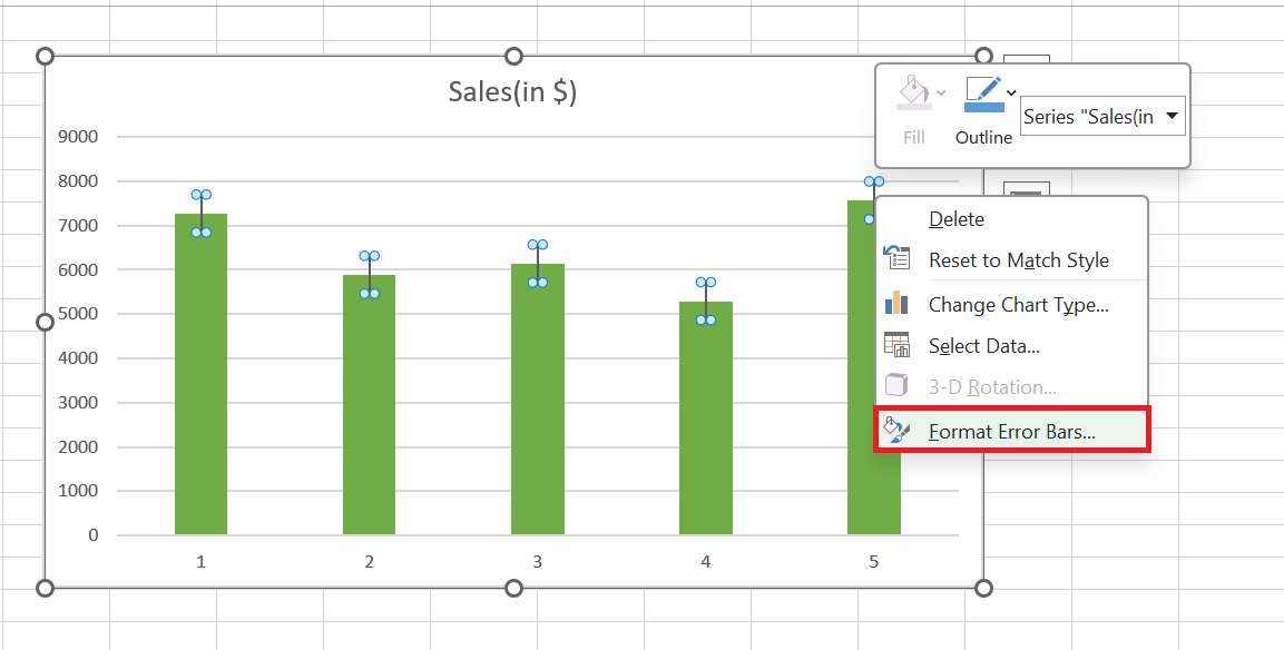 How to Add Error Bars in Excel