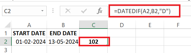 days since or until date