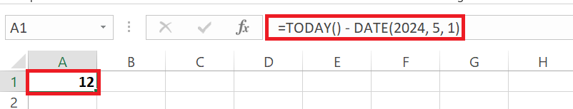 days since or until date
