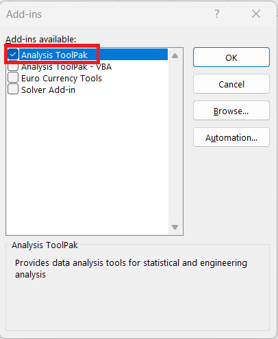 How to Calculate p value in Excel