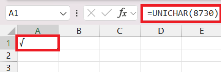 how to type square root