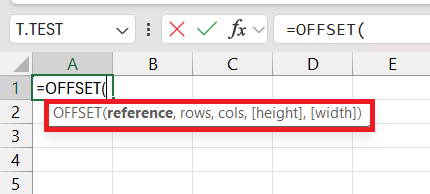 OFFSET Function