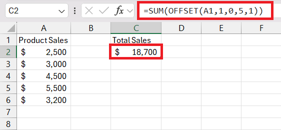 OFFSET Function