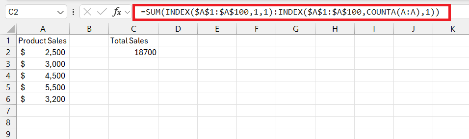 OFFSET Function